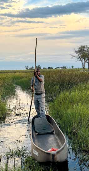 Fahrt mit dem Mokoro durch das Okavango-Delta