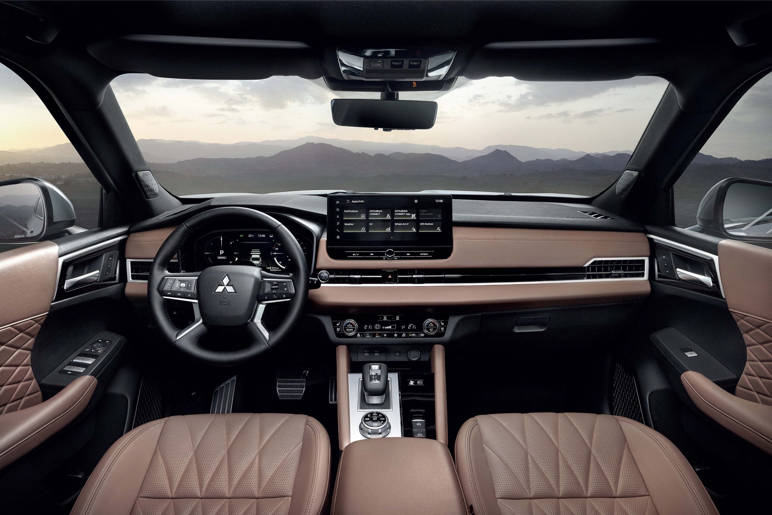 Innenraum des Mitsubishi Outlander Plug-in Hybrid
