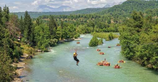Rafting und Ziplining im Köprülü-Canyon bei Antalya